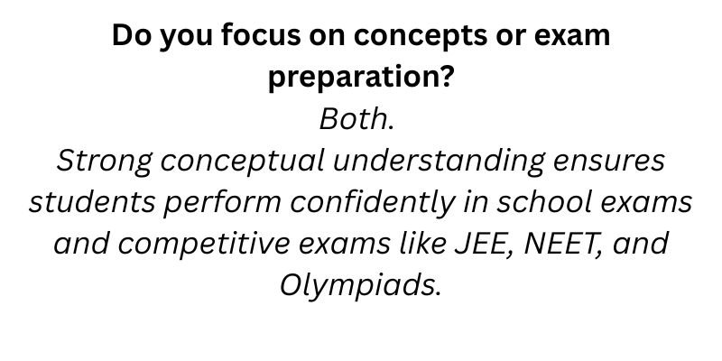 FAQ - Does Jassi's Academy focus on concepts or exam preparation - Sanpada tuition